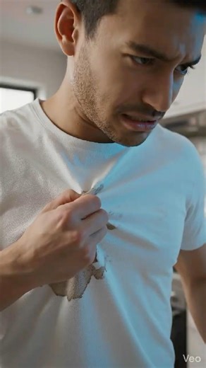 Instantly remove grease stains from clothes