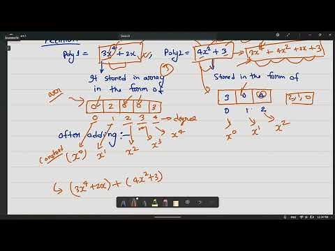Addition of polynomial using Array | coding with the knowledge hunk | Polynomial operation array