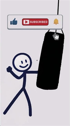 Stickman vs Punching Bag: The Rematch Nobody Asked For 💪 #animation #stickman