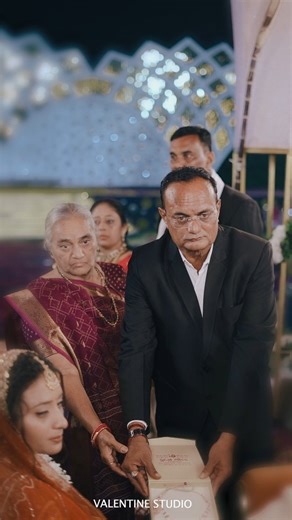 valentine Studio on Instagram: "During this sacred moment of Kanyadaan, a wave of emotions fills the hearts of the parents. The daughter, lovingly raised with care and affection, now steps forward toward a new journey and a new life. There are tears in their eyes, but their hearts are filled with pride, blessings, and endless love. Kanyadaan is not merely a farewell; it is a sacred tradition of entrusting their daughter with values, trust, and love for a happy and fulfilled life. This moment bec