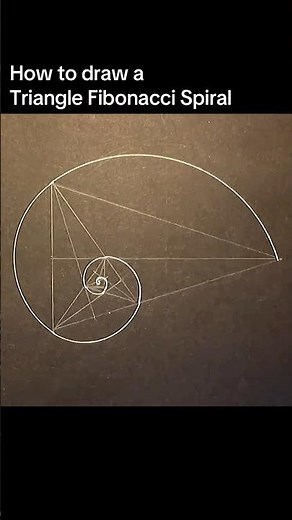 How to draw a Triangle Fibonacci Spiral #howtodraw #natureofflowers #fibonaccispiral