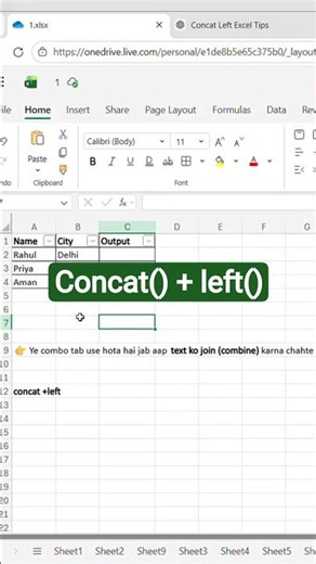 Excel CONCAT + LEFT Function Tutorial | Create Custom Labels & Usernames Easily