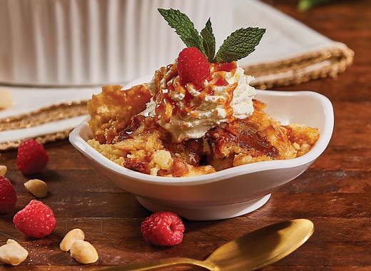 Chef Emeril Lagasse's White Chocolate Macadamia Bread Pudding Recipe