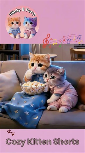 Blinky & Purry | Cozy Kitten Shorts | EP008 — Movie Night