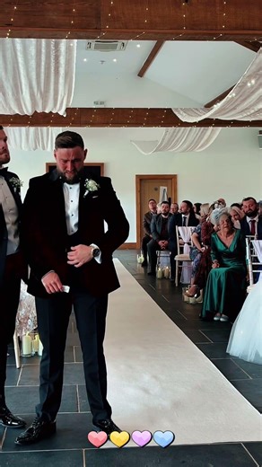 The Moment the Groom Saw His Bride… and Broke Down 😭💍🤵#WeddingTok #GroomReaction #HappyTears