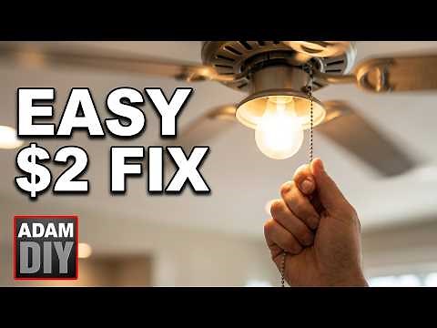 Ceiling Fan Pull Switch Repair - How to repair fan with single light fixture