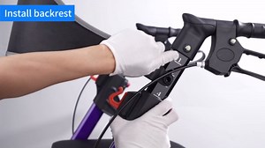 Foldable Rollator Walkers with Seat for Seniors, 450 lb Capacity, 8'' Wheels, 18" Big Seat, 6-Position Adjustable Height, Heavy-Duty Aluminum Rolling Walker (Red)