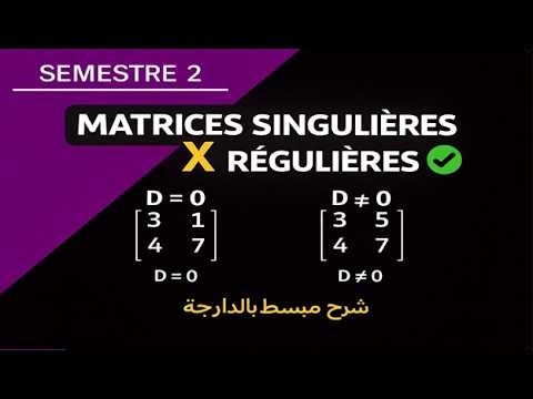 25- Comment savoir si une matrice est inversible ? (Méthode simple) //شرح مبسط بالدارجة