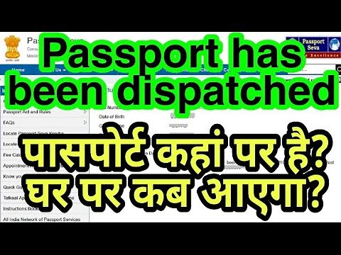 passport has been dispatched via speed post tracking number : track passport online speed post