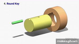 Types of Shaft Keys - Introduction with Animation - Machine Design on Make a GIF