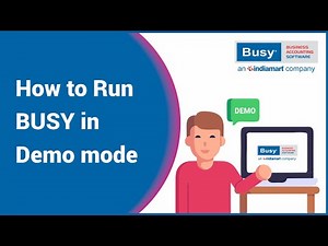How to run BUSY in demo mode (Hindi) | Kaise BUSY ko demo mode mein run karein