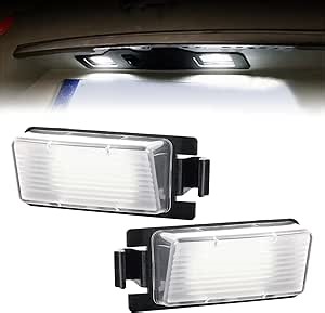 AUTOXBERT 2PCS LED License Plate Lights For Nissan 350Z 370Z Cube Leaf Sentra GT-R Versa & Infiniti G25 G35 G37 Q60 LED License Plate Tag Lights 6000K