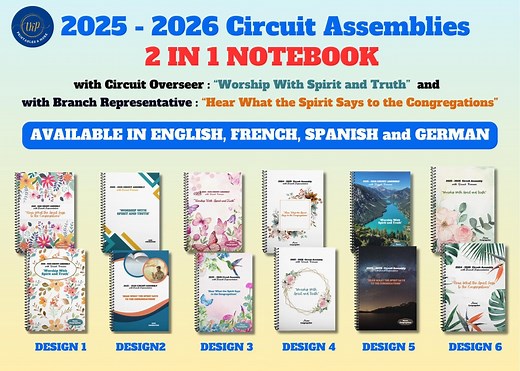 2025-2026 JW Circuit Assembly With Branch Representative and Circuit Overseer ~ 2 in 1 Notebook in 3 Sizes and 6 Designs ~ 4 Languages - Etsy