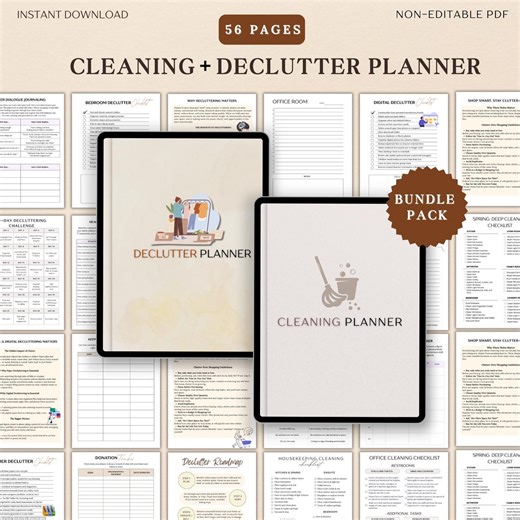 ADHD Cleaning & Declutter Planner Bundle, Home Cleaning Checklist, Home Decluttering Checklist, Adhd Household Planner, Home Management PDF - Etsy