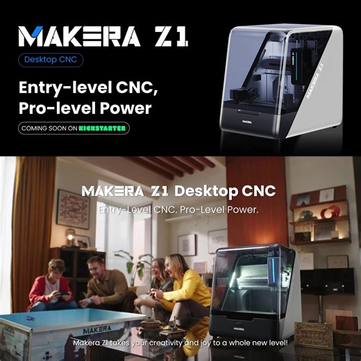 ✨ Your First CNC, Your Pro-Level Results Beginner-friendly operation meets professional-grade precision — unleash your creative potential with Makera Z1.  Sign up now for Kickstarter launch notifications — don’t miss the Early-Bird at just $899! ⚡ Easy Setup | Safe Enclosed Frame | AeroDust™ Collection  One-Click CAM Software | CNC Model Platform — Access, share, and machine with ease | MakeraGlobal | Facebook