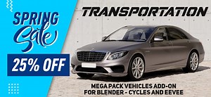 Transportation Addon Cars and Vehicles Rigged [$]