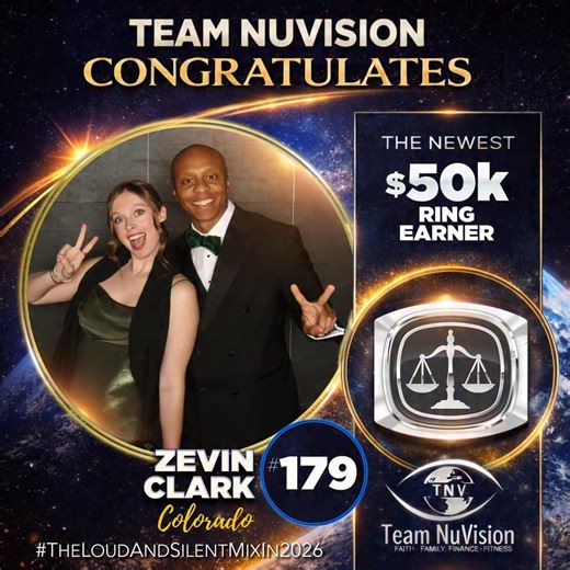 A MULTIMILLION-DOLLAR VISION: INTRODUCING RING EARNER #179 🚀💼 ​Team NuVision, the momentum is truly extraordinary! Please join us in a massive celebration for our newest milestone achiever, Zevin Clark from Colorado, who has officially become the 179th Ring Earner in the TNV family! 🔥 ​The Power of Serial Entrepreneurship ​Zevin brings an elite level of business acumen and a high-performance mindset to our organization. His journey to the ring is a testament to what happens when seasoned expe