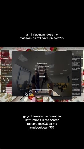 clicked on a random desk view and it looked like i hav 0.5 cam #macbookair #macbook #m4 #macbookphotobooth #deskview