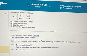 f ClassQuestion 5, 3.4.33Part 2 of 4HW Score: 90\%, 4.5 of 5... | Filo
