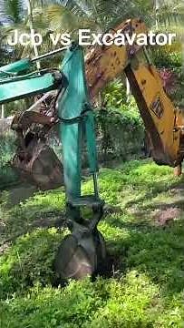Excavator vs JCB #shortvideo #jcb #jcbvideo #excavator