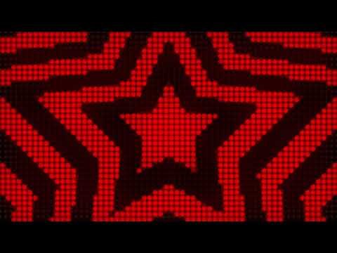 4K 1 Hour Red Star Tunnel Y2K Colorful Aesthetic LED Lights Background Video Screensaver