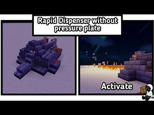 Redstone Tutorial: Rapid Dispenser without pressure plate - Minecraft Bedrock Edition