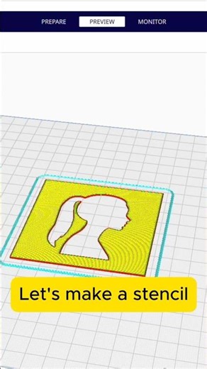 Create a Stencil in Blender in 60 Seconds 🔥 Fast STL Tutorial for 3D Printing #blender #stencil