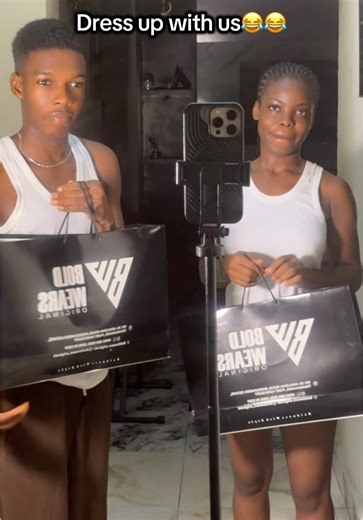 The most Chaotic Dressup Video we’ve done😂😂 Outfit by @boldwears_originals