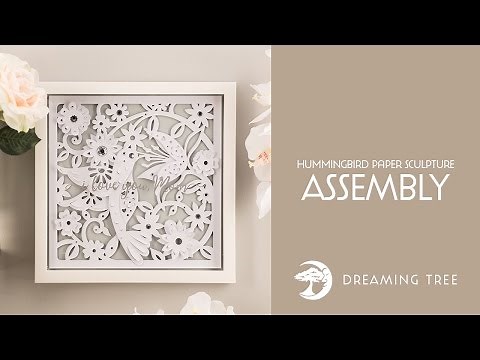 SVG File - Hummingbird Paper Sculpture - Assembly Tutorial (For Cricut, Silhouette, and ScanNCut)