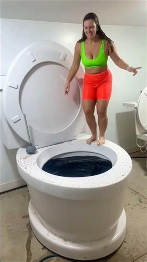 SUPER HIGH JUMP into Worlds Largest Toilet#