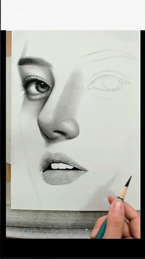 Learn to draw Hyper Realistic Girl Lips Step by step Charcoal Pencil - How to Draw