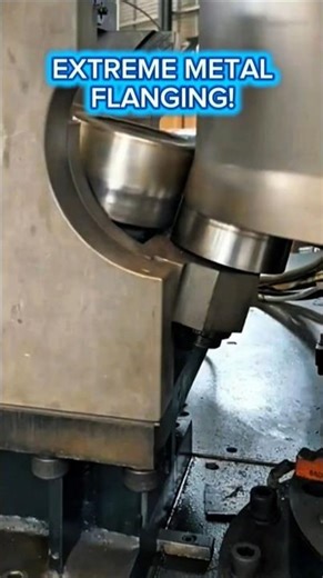 Industrial Metal Flanging Machine in Action.