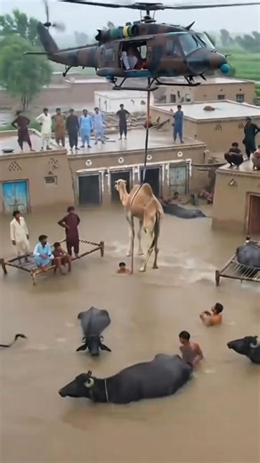 Helicopter Rescues Camel During Massive Flood – Unbelievable Real Footage #BreakingNews #ExtremeWeathe #CityFlood #FloodDisaster #BuildingCollapse #UrbanFlood #ExtremeWeather #NaturalDisaster #ClimateCrisis #BreakingNews #DisasterScene #RealFootage #GlobalNews #CinematicVideo #ViralVideo #RescueOperation #StormImpact #GlobalCrisis | Indian Technology