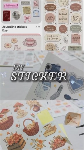 watch full video for step-by-step tutorial ⋆𐙚 ̊.🧊│diy aesthetic sticker making tutorial