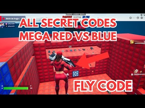 MEGA RED VS BLUE MAP FORTNITE CREATIVE BY rvb - ALL NEW SECRET CODES , Fly CODE (flying)