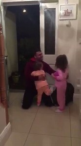 48K views · 520 reactions | Irish Navy member, Roy Noonan, surprised his partner and two kids after he finished serving on Irish Naval ship Le Samuel Beckett. Their reaction is so cute. If you have a video you would like featured you can send it to us here on Facebook. | Irish Daily Mirror | Facebook