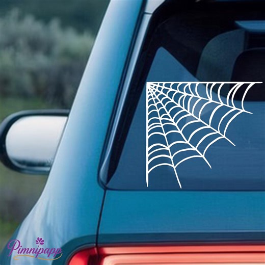Spider Web Vinyl Decal,car/laptop/window/bottle/glassware Decal,customizable Size,multiple Colors Available,gift for Dark Aesthetic Lovers - Etsy