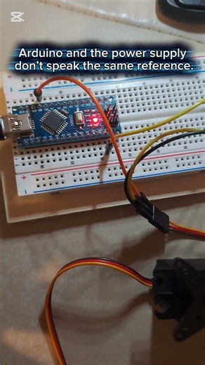 This is why the servo is dead. even if the code is correct! #diy #arduinoproject #servo #gnd