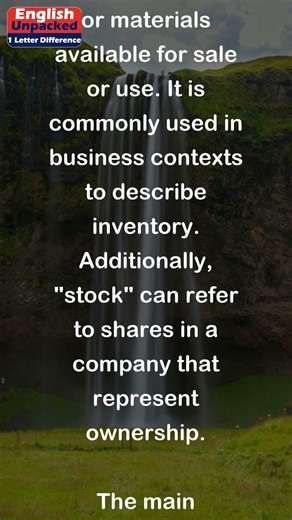 Stack and Stock (One Letter)
