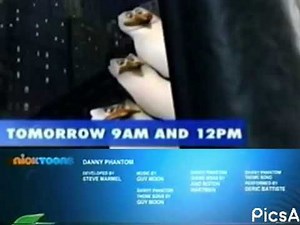 Nicktoons The Penguins of Madagascar promo + Danny Phantom Weekday Credits 2009