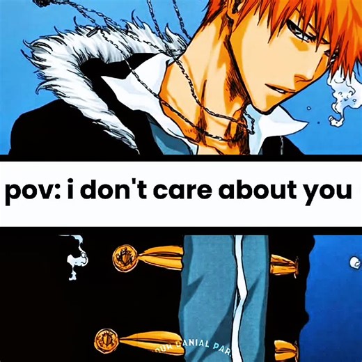 you think i don't care about you? i love you so much 💞😘##romace#anime#ichigo#bleach#manga