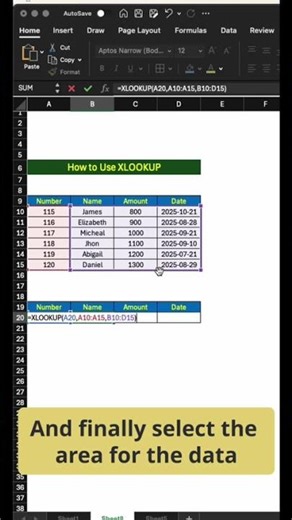 How to use Xlookup in Excel #excel #exceltips #exceltricks