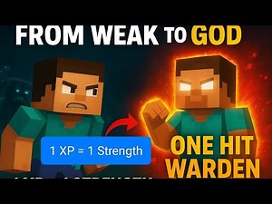 From Weak to GOD in Minecraft 💥 (1 XP = 1 Strength Mod)