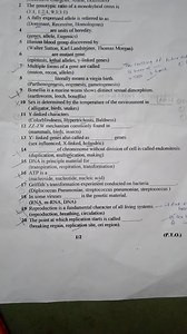 2 The genotypic ratio of a monohybrid cross is (3:1,1:2:1,9:3:3... | Filo