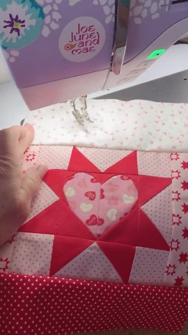 Quilted Drawstring Bag Pattern: Heart in Star, 2 Sizes (PDF Pattern) - Etsy