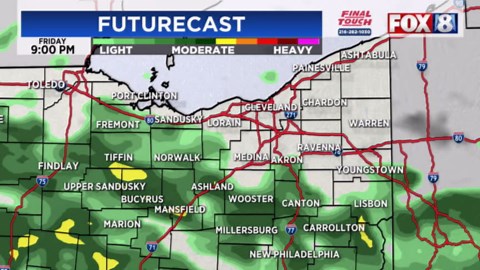 Rainy weather before sunny skies