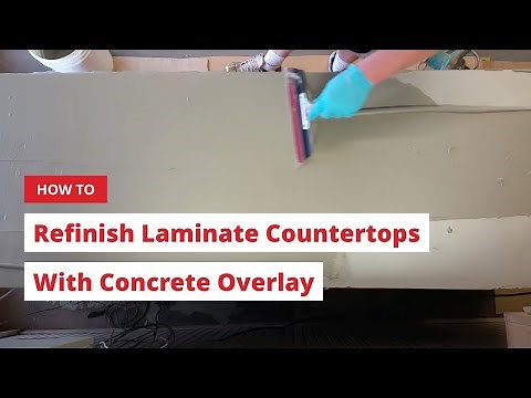 How to Refinish Laminate Countertops With Concrete Overlay | Easy, Affordable Concrete Countertops