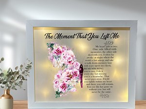 Personalized Memorial Shadow Box With LED Lights: Sympathy Gift - Etsy