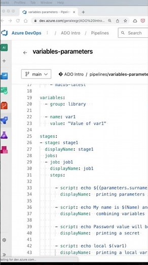 Variables and parameters in Azure pipelines #azure #pipelines #variables #parameters #azuredevops