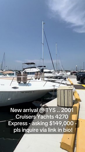 (CURRENT OWNER OF 2-YEARS) DESIRABLE YANMAR POWER IN THIS 2001 CRUISER 4270 EXPRESS -- PLEASE SEE FULL SPECS FOR COMPLETE LISTING DETAILS. BANK FINANCING AVAILABLE -- PLEASE CALL OR EMAIL OUR SALES OFFICE FOR DETAILS. Freshwater / Great Lakes boat since new this vessel features Twin Yanmar 6LY2M-STE 345-hp Diesel Engine's with 1380 original hours. Notable features include but are not limited to the following: Air-Conditioning & Heat (2-Zones), (2) Heads (Vacuflush) w/Vanity/Sink/Shower, Windlass